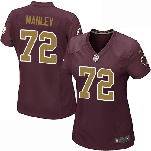 Women's Game Dexter Manley Nike Jersey Burgundy Red Alternate - #72 80th Anniversary NFL Washington Redskins